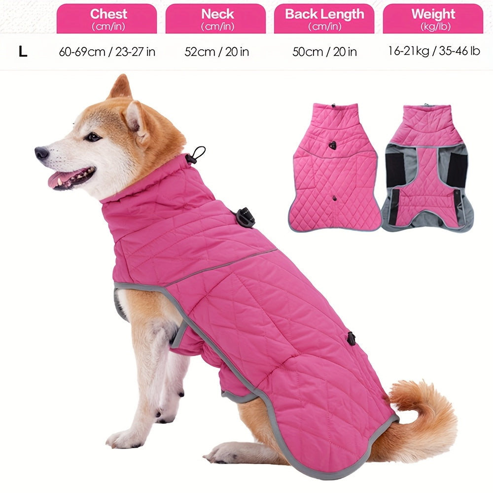 Manteau Hiver Chien Imperméable - Veste Chaude Coupe-Vent avec Corde de Traction