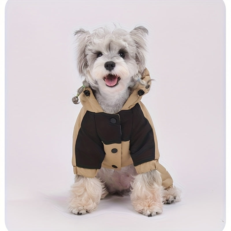 Manteau Chien Quatre Pattes à Capuche - Veste Hiver 2025 Coupe-Vent et Chaude