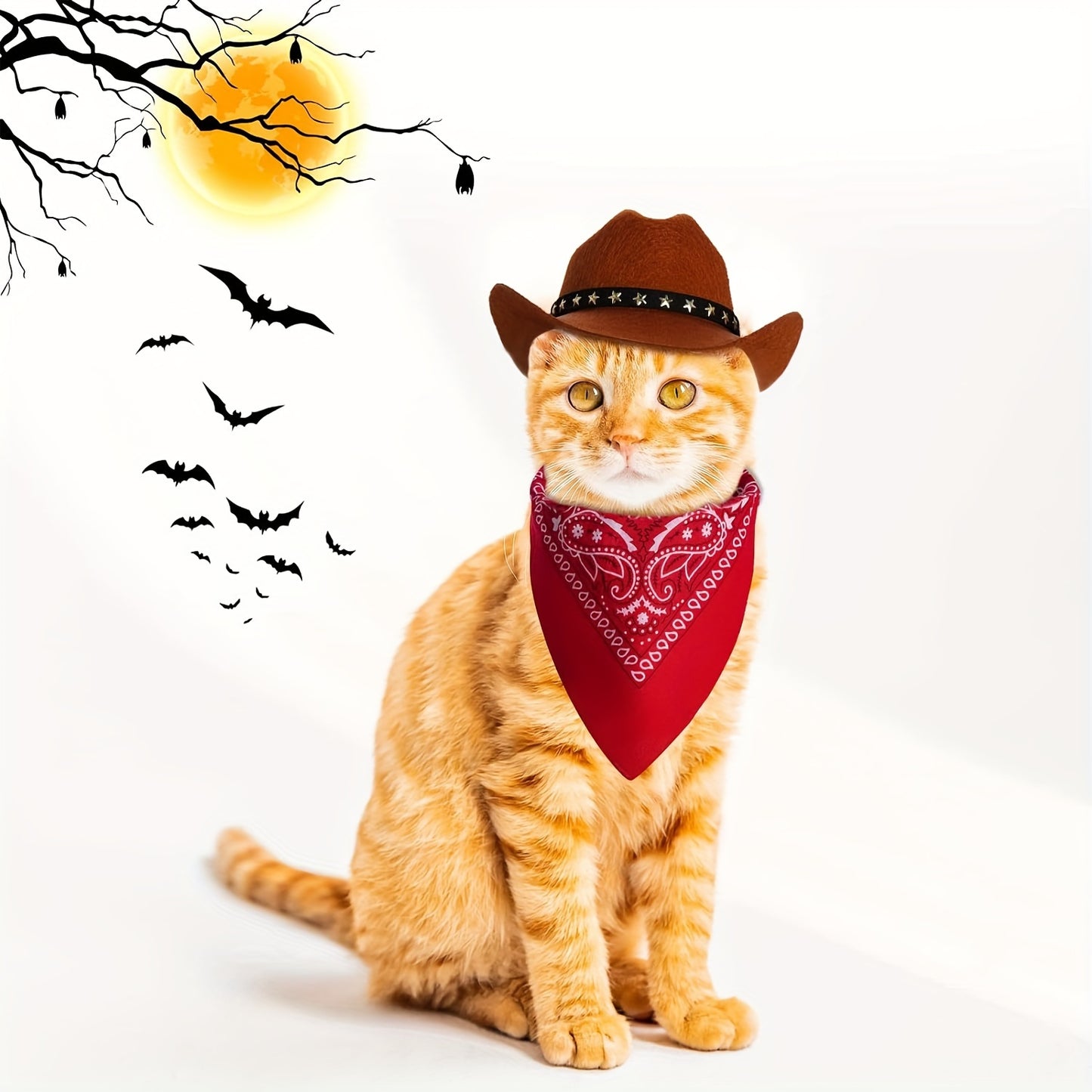 Costume Cowboy Halloween Chien Chat - Chapeau et Bandana Western Festif