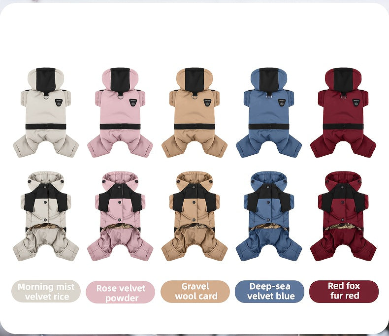 Manteau Chien Quatre Pattes à Capuche - Veste Hiver 2025 Coupe-Vent et Chaude