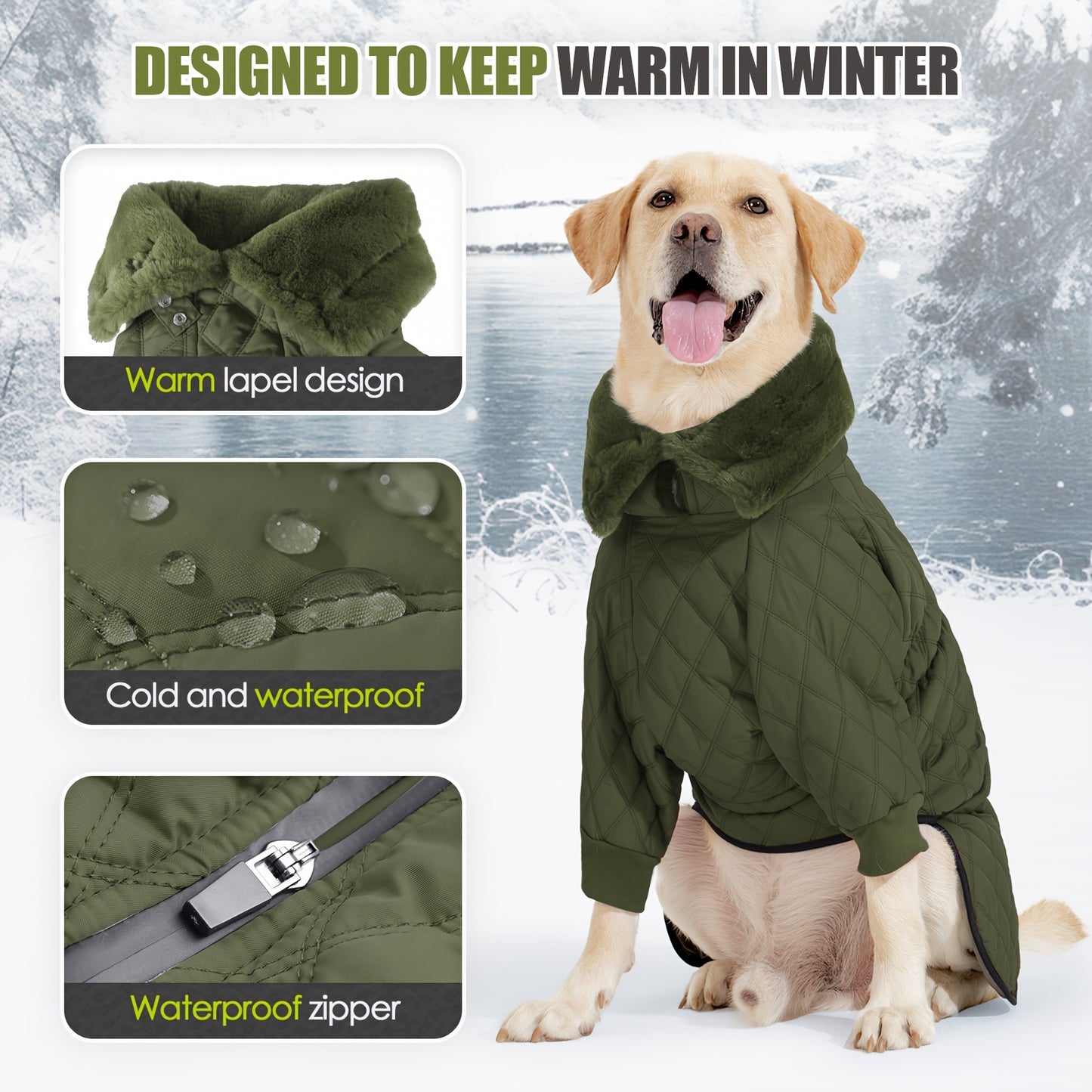 Veste Outdoor Chien Temps Froid - Manteau Automne Hiver Toutes Tailles