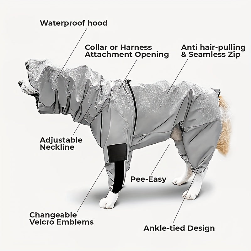 Imperméable Chien Réfléchissant - Technologie Luminescente pour Sécurité Nocturne