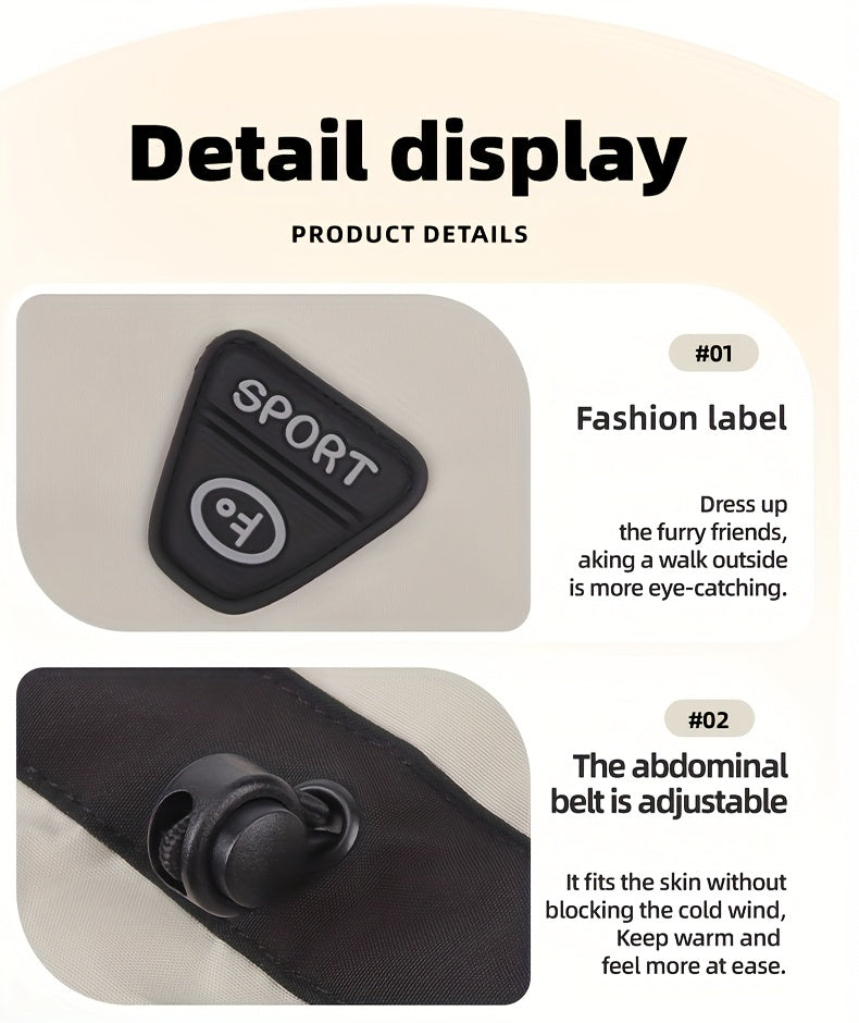 Manteau Chien Quatre Pattes à Capuche - Veste Hiver 2025 Coupe-Vent et Chaude