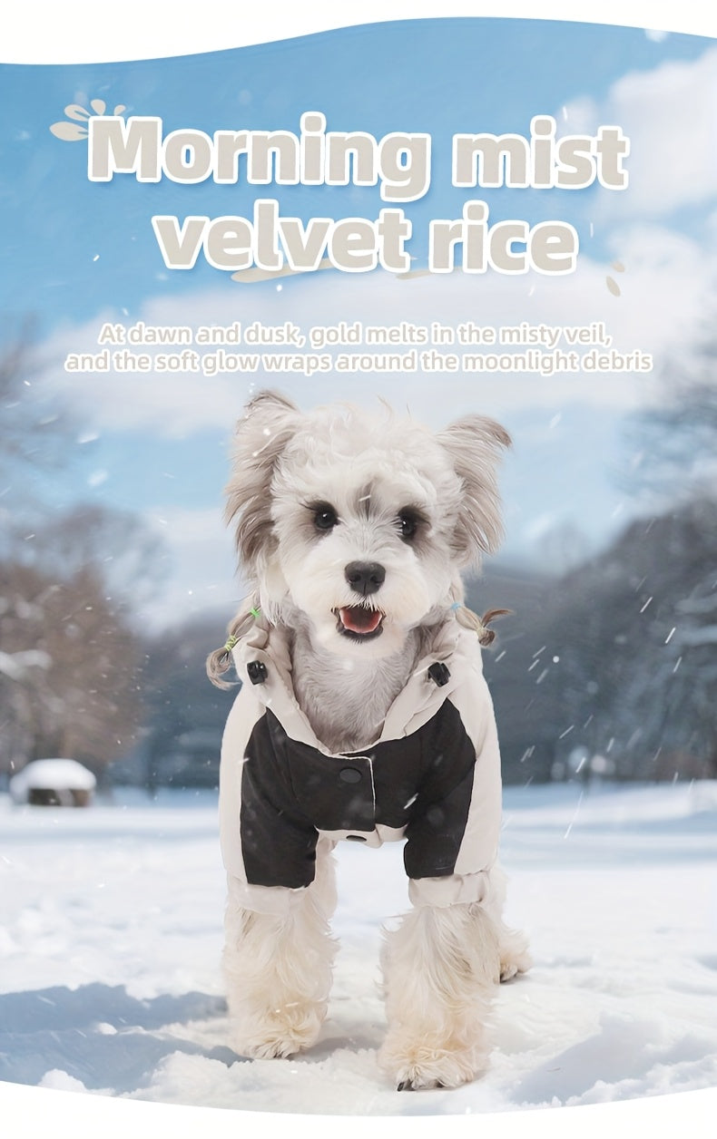 Manteau Chien Quatre Pattes à Capuche - Veste Hiver 2025 Coupe-Vent et Chaude