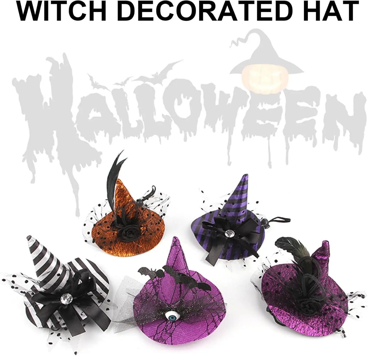 Chapeau Sorcière Halloween Chien Ajustable 3 Couleurs Léger