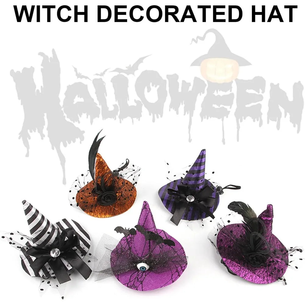 Chapeau Sorcière Halloween Chien Ajustable 3 Couleurs Léger