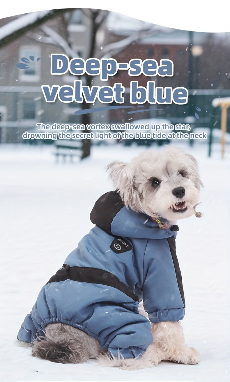 Manteau Chien Quatre Pattes à Capuche - Veste Hiver 2025 Coupe-Vent et Chaude