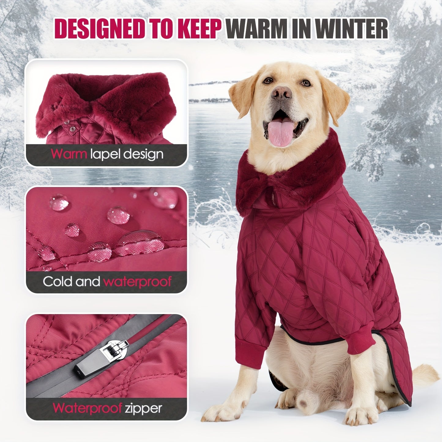 Veste Outdoor Chien Temps Froid - Manteau Automne Hiver Toutes Tailles