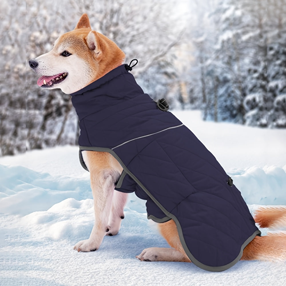 Manteau Hiver Chien Imperméable - Veste Chaude Coupe-Vent avec Corde de Traction